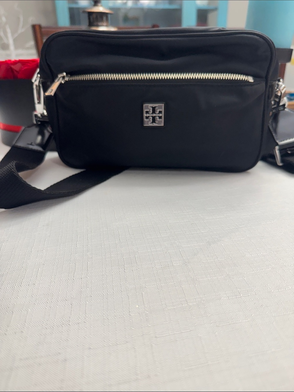 Tory Burch Black Nylon Virginia Crossbody